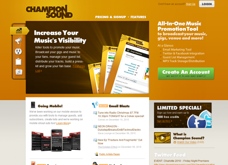 Champion Sound Homepage