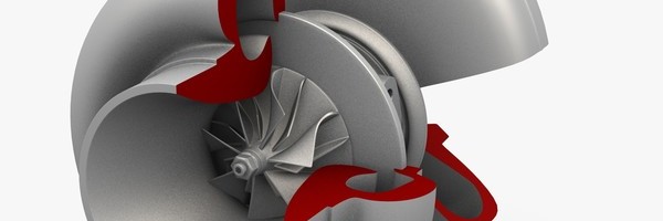 Another Cutaway Render of the Turbocharger