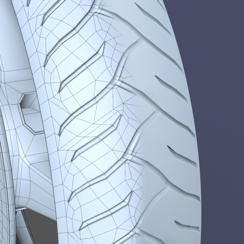 Front tire without subdivision