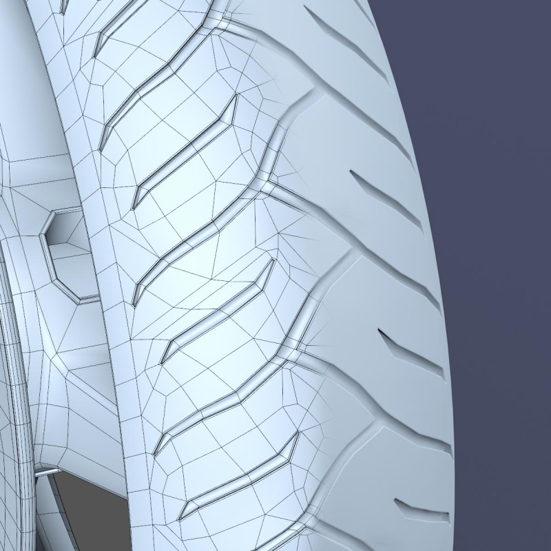 Front tire without subdivision