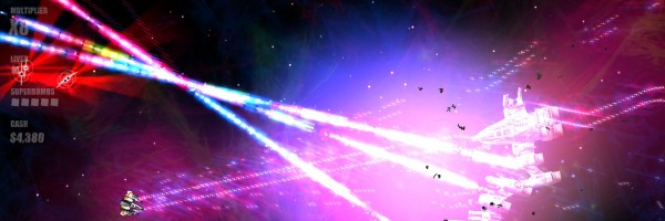 Eventually, you're faced against "Bosses" who cause the screen to scroll rapidly upwards, giving the sensation of a chase.