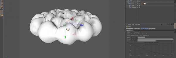 Papasan Chair - Puffing out the pillowing with displacement