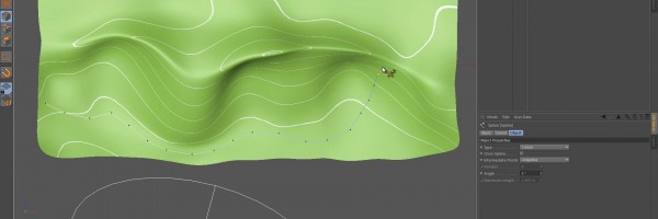 Drawing the spline from the top view