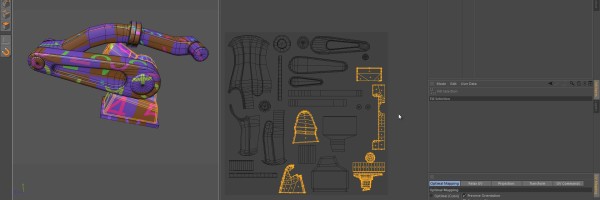 Isolating the UV meshes on one large texture space